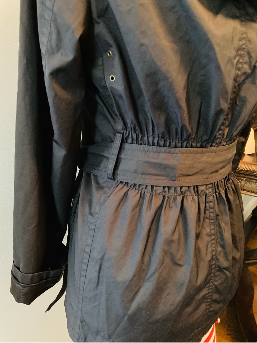 Banana Republic Dark Blue Field Jacket with Hideaway Hood Belt - Picture 15 of 16